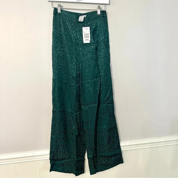 L*Space Harlow Pant In Ultramarine Emerald Green Leopard Print NWT - Picture 4 of 13